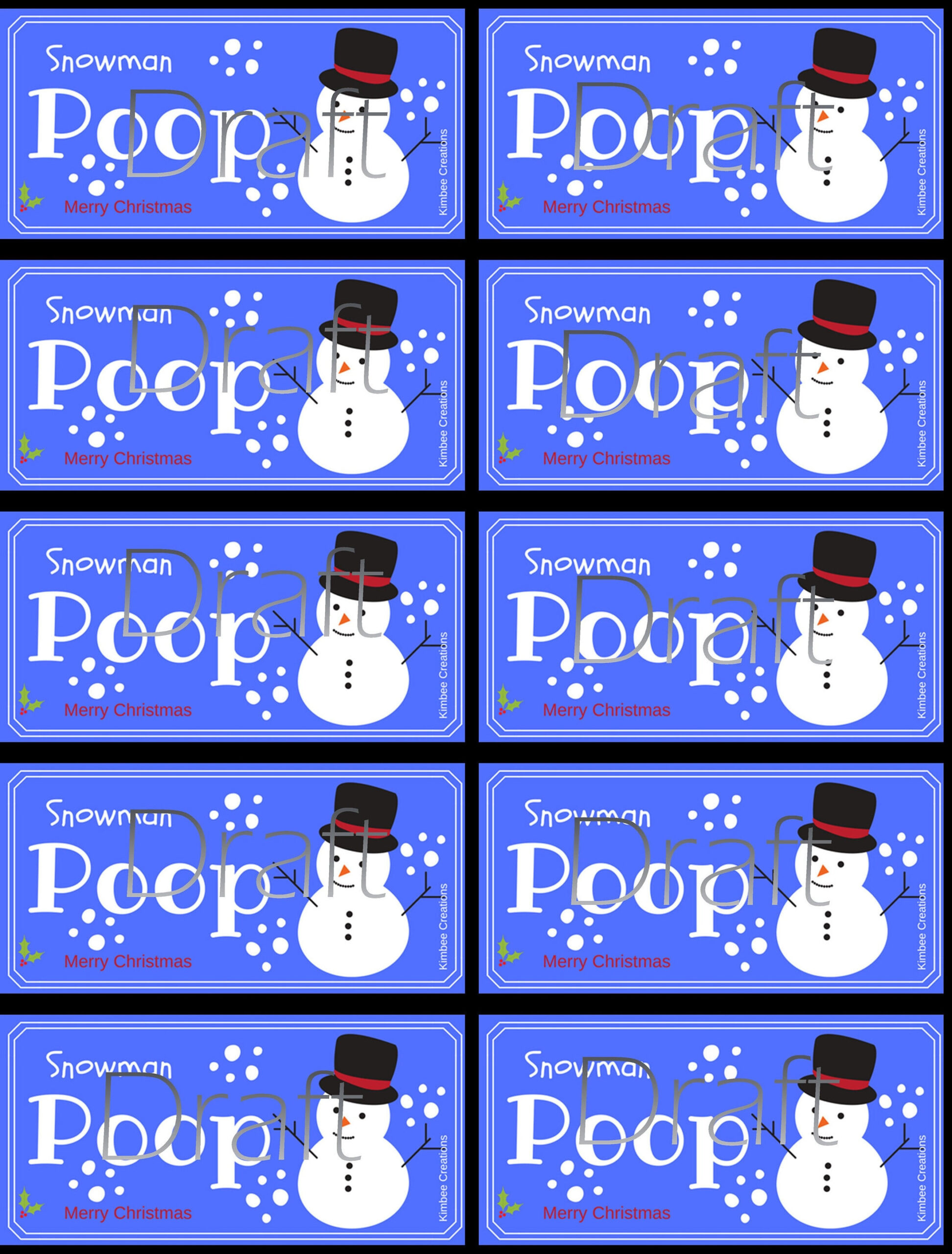 Christmas Snowman Poop Labels - Etsy pertaining to Snowman Poop Labels Free Printables
