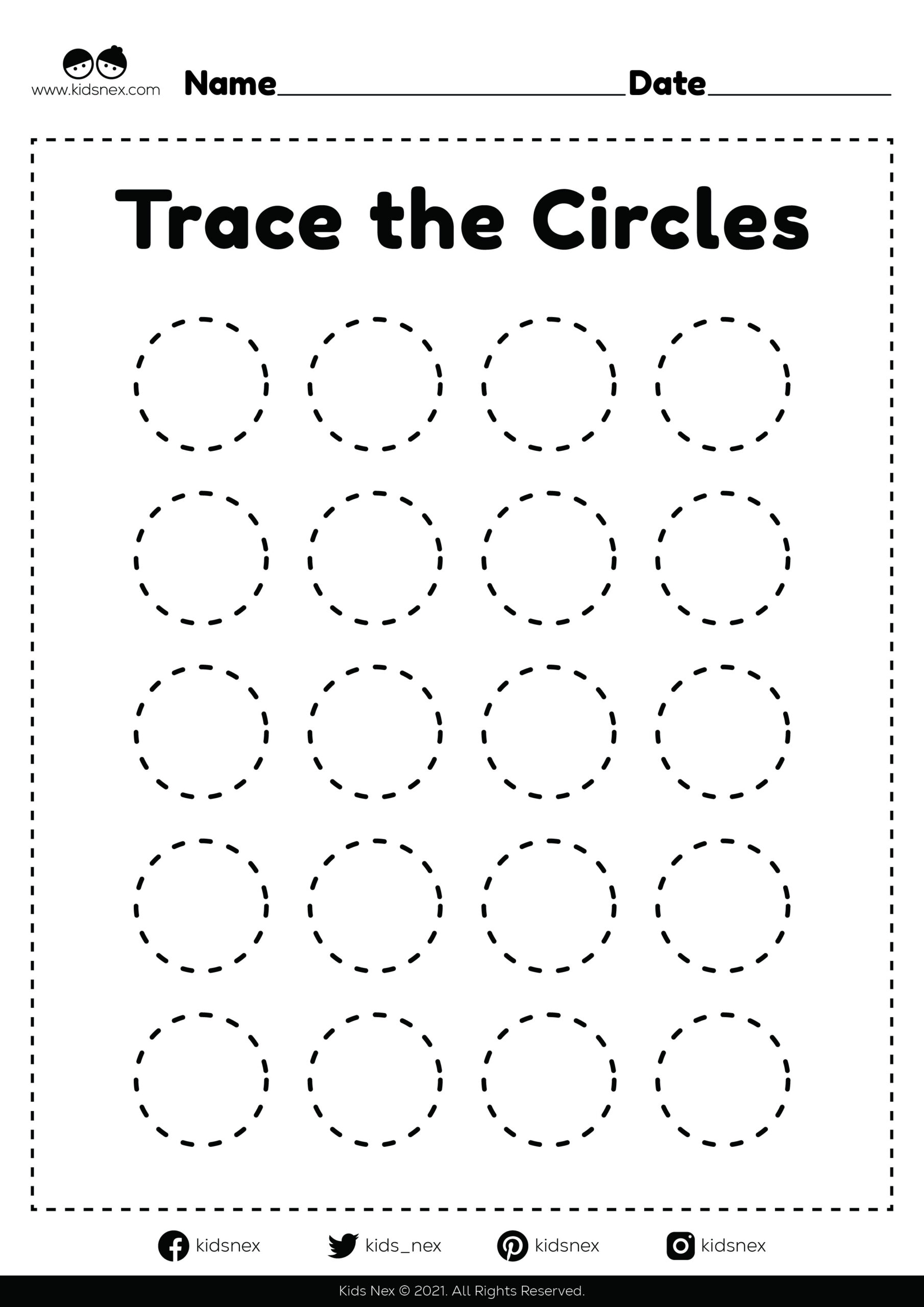 Circle Shape Worksheet - Free Printable | Kidsnex in Free Printable Circle Worksheet Preschool