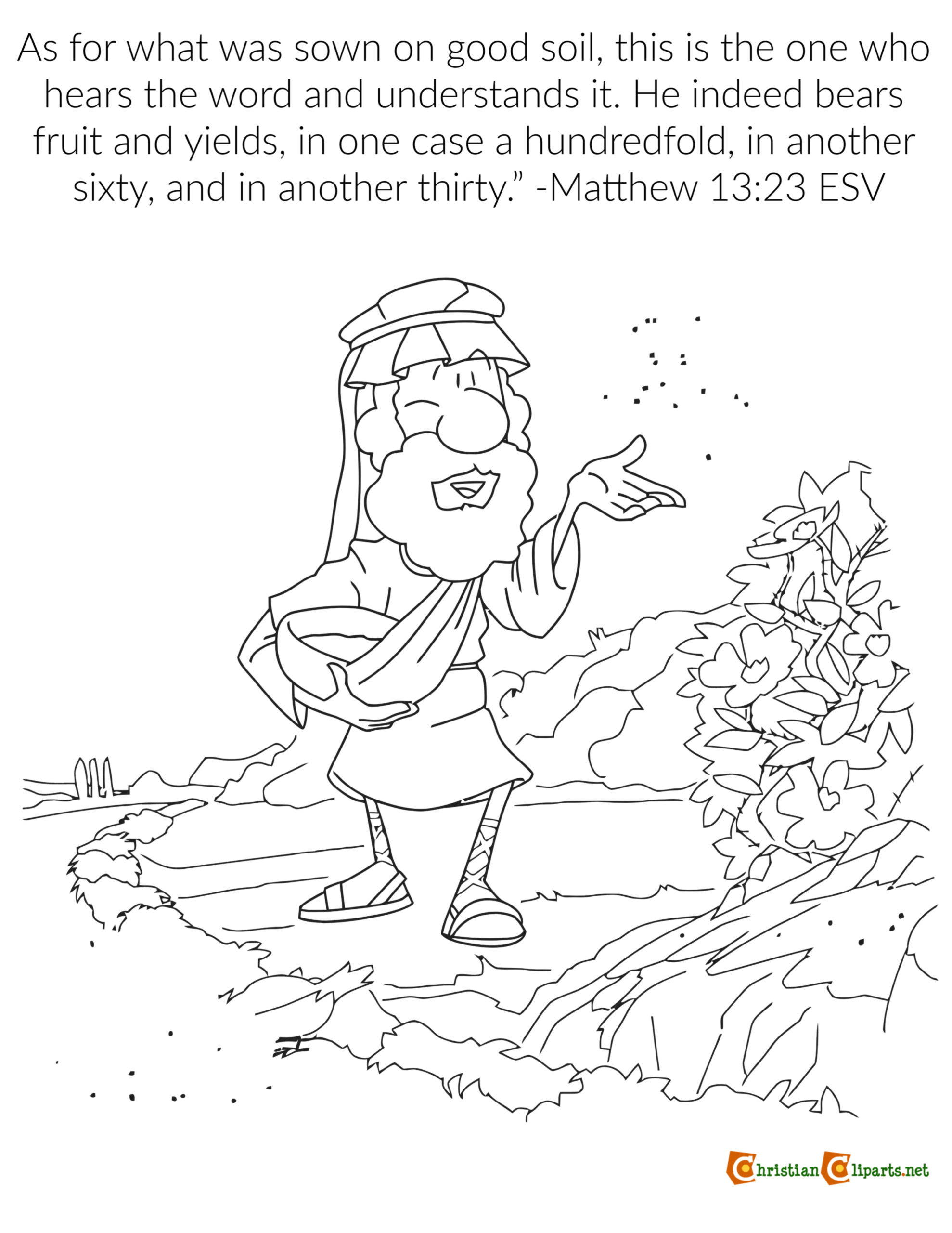 Coloring Page On The Parable Of The Sower - Ministry To Children regarding Parable Of The Sower Free Printables