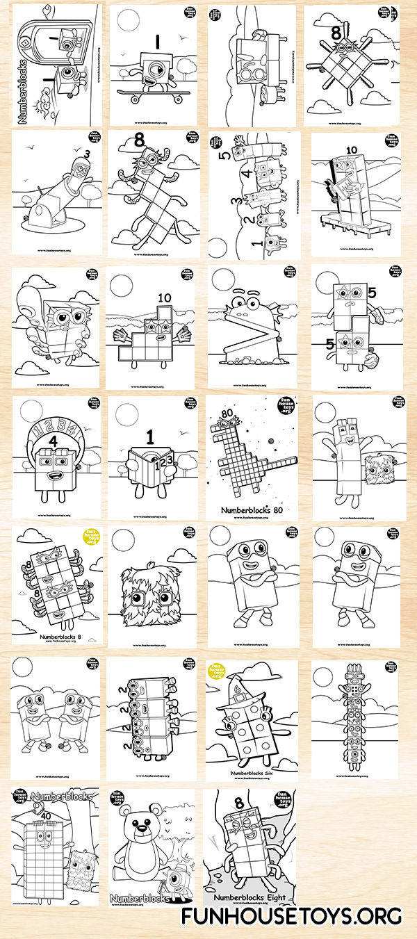 Coloring Sheet | Funhousetoys with Free Printable Numberblocks Coloring Pages 100