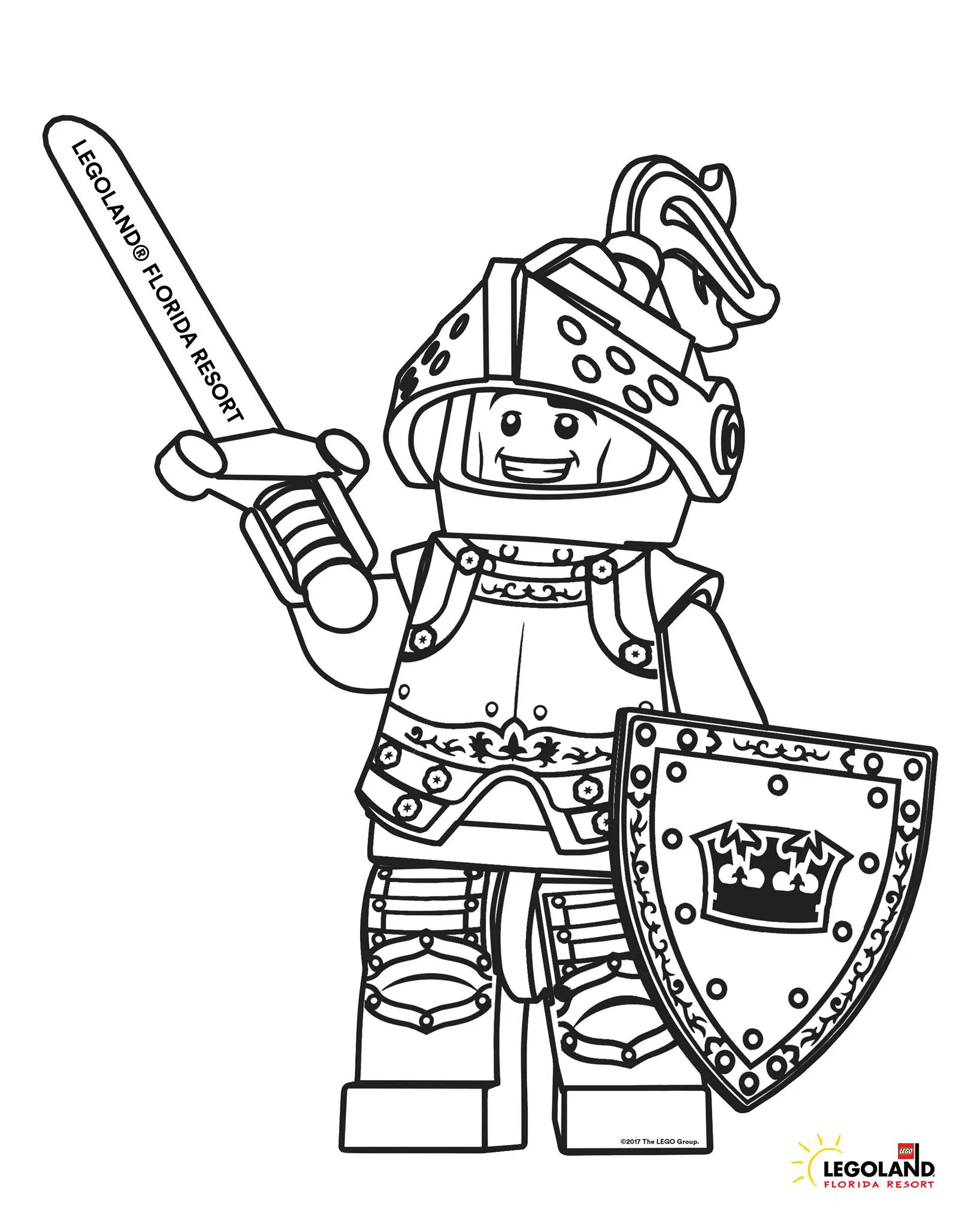 Coloring Sheet: Lego® Knight for Free Printable Coloring Pages Lego