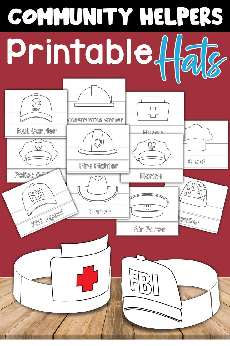 Community Helpers Printable Hats with regard to Free Printable Community Helper Hats Printable