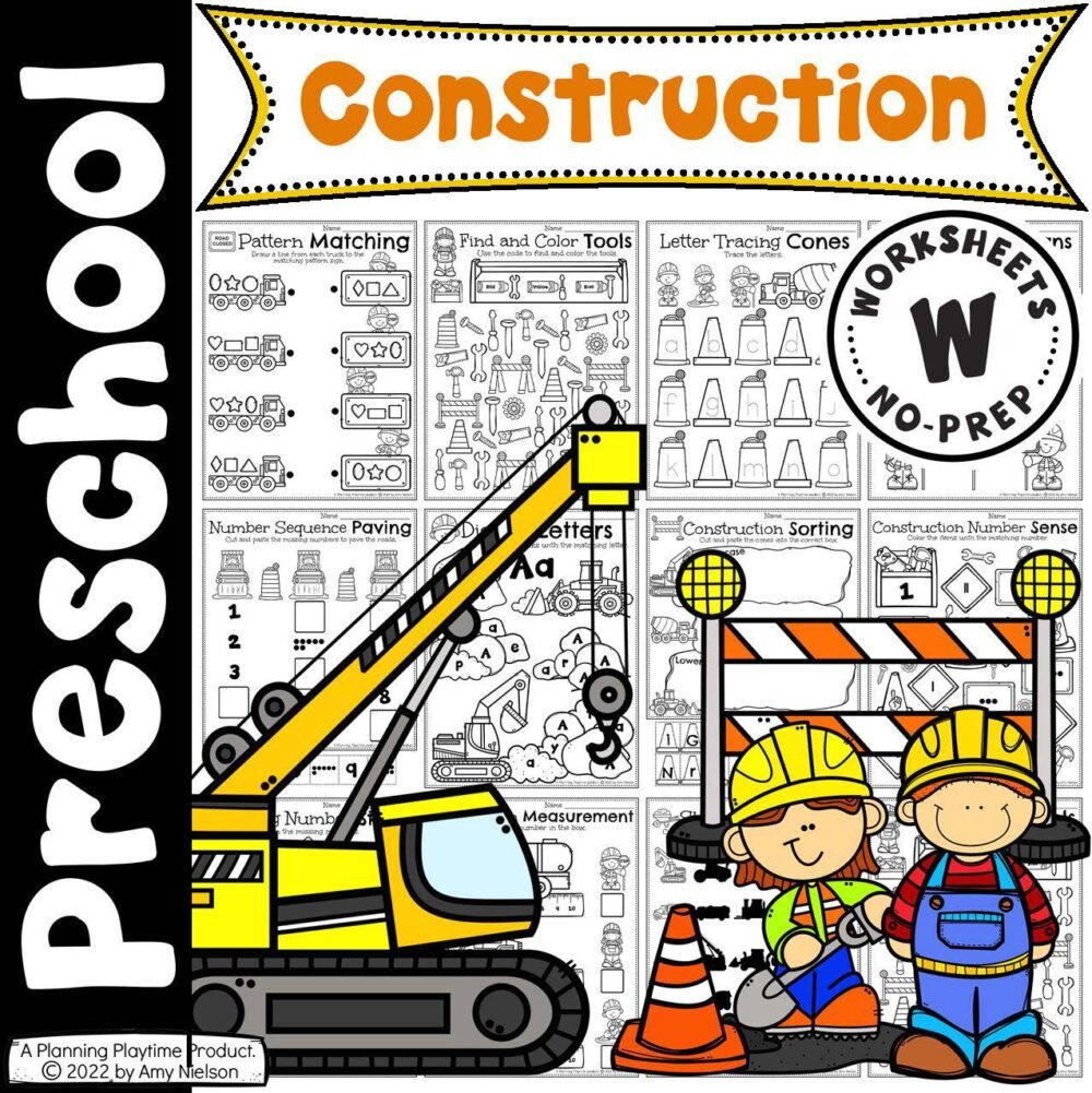 Construction Worksheets Preschool - Planning Playtime within Planning Playtime Free Printables