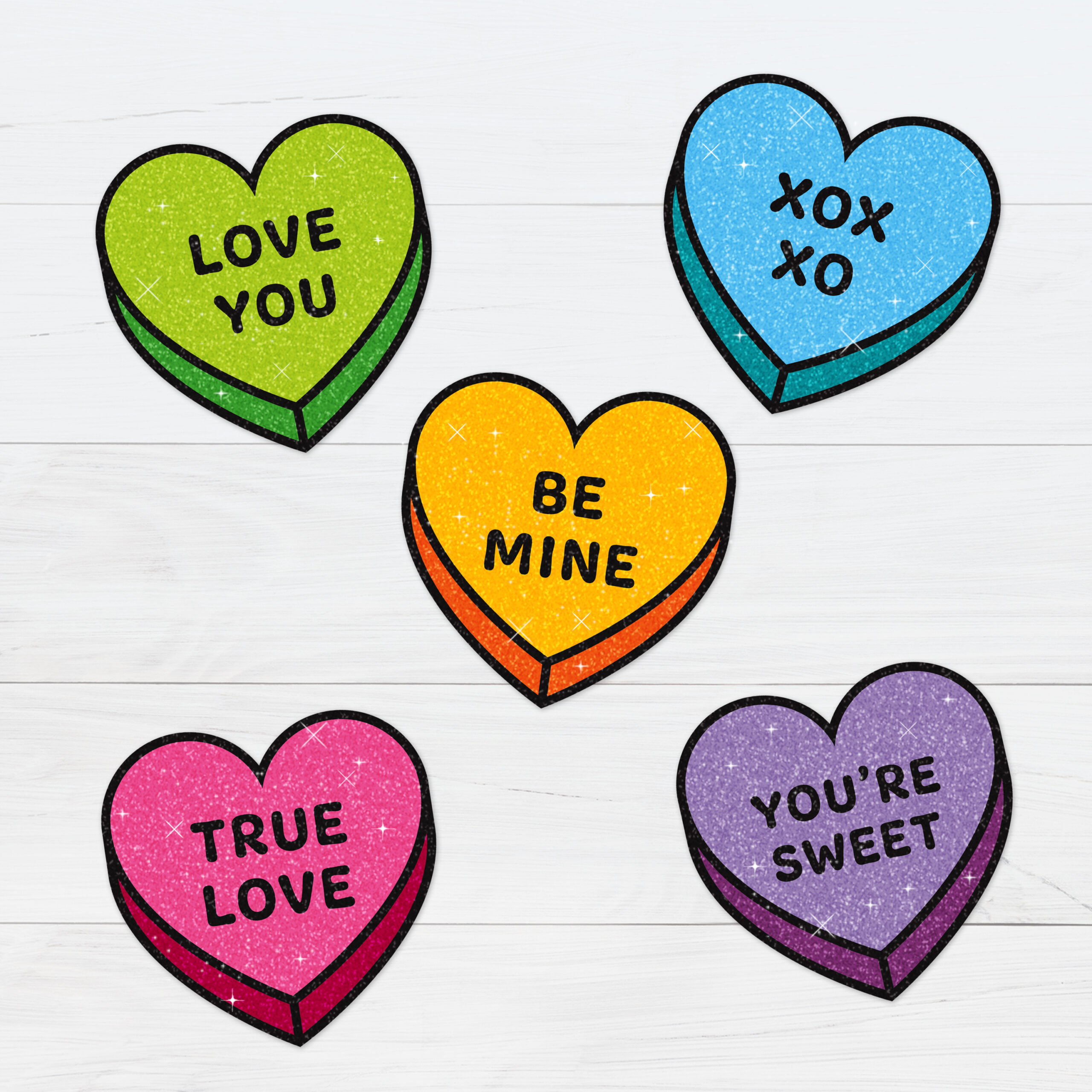 Conversation Hearts - Free Printable Download regarding Printable Template Conversation Hearts