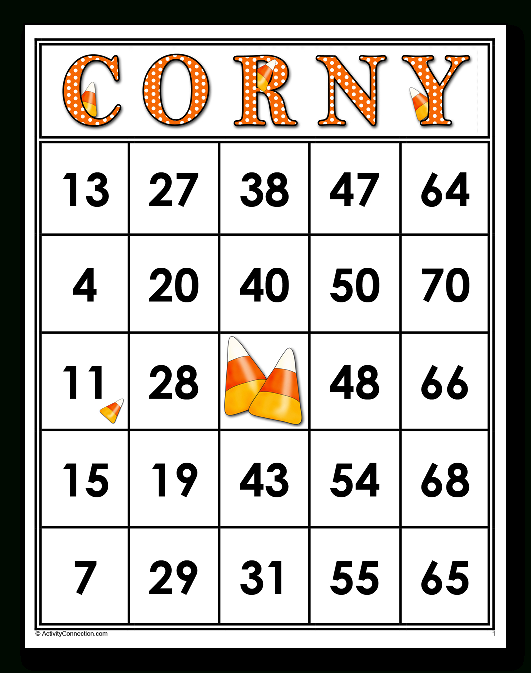 Corny Bingo Cards (Printable) - Activity Connection regarding Activity Connection Bingo Cards