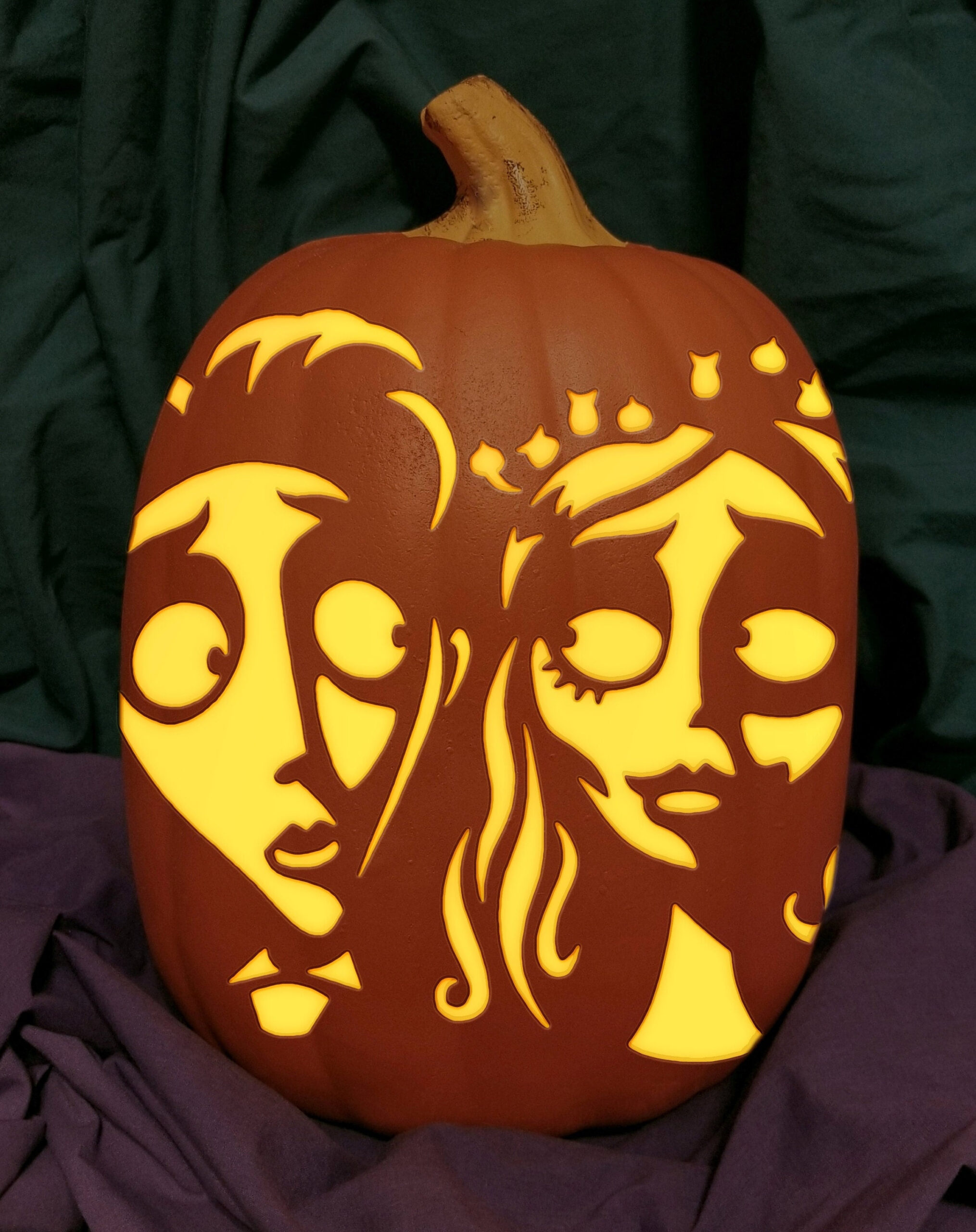 Corpse Bride Lantern - Etsy regarding Free Printable Corpse Bride Pumpkin Stencil