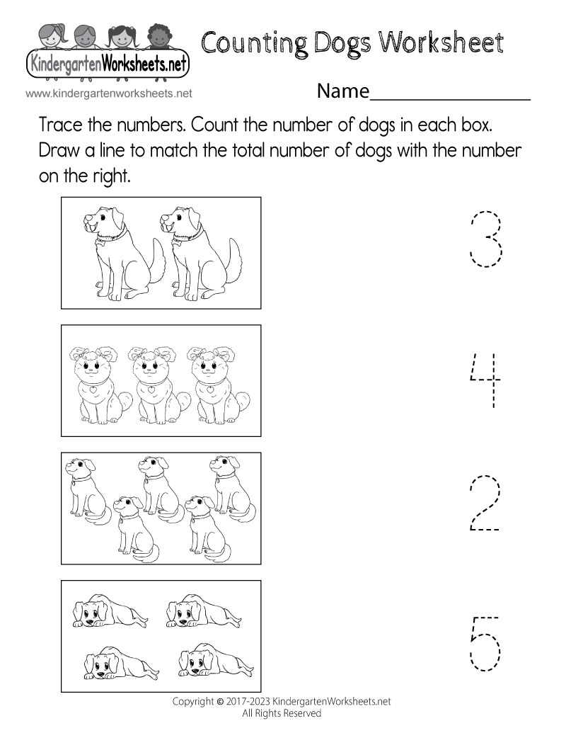 Counting Dogs Worksheet - Free Printable, Digital, &amp;amp; Pdf in Counting Dogs Worksheet Printable