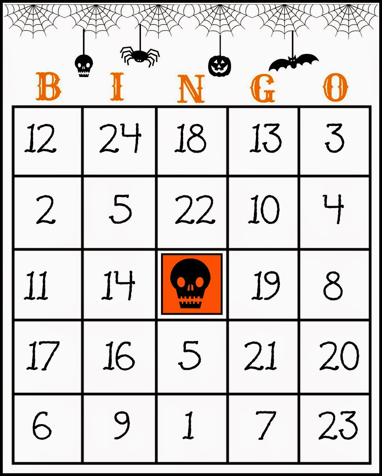 Crafty In Crosby: Free Printable Halloween Bingo Game within Free Printable Halloween Bingo Cards with Numbers