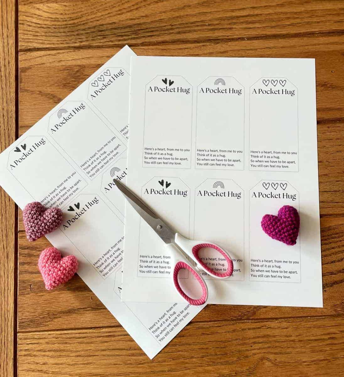 Crochet Pocket Hug Printable - Crochet To Play pertaining to Free Printable Pocket Hug Cards