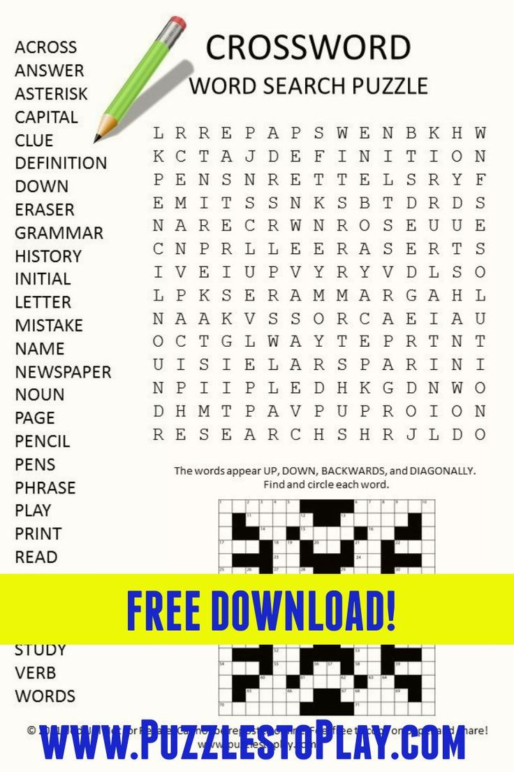 Crossword Word Search Puzzle regarding Crossword Search Puzzles Printable