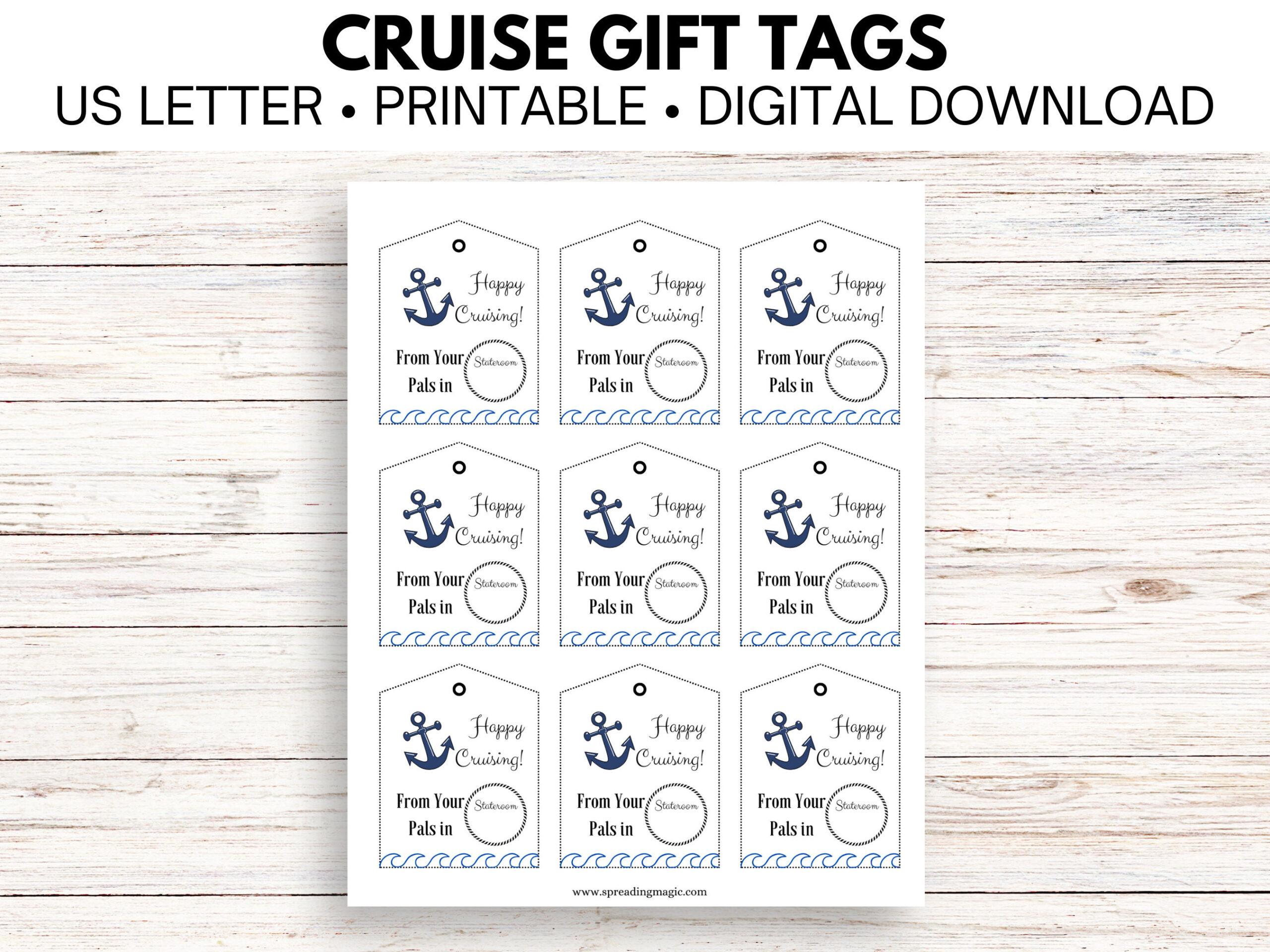 Cruise Gift Tags | Fish Extender Tags in Cruise Gift Exchange Tags Free Printable