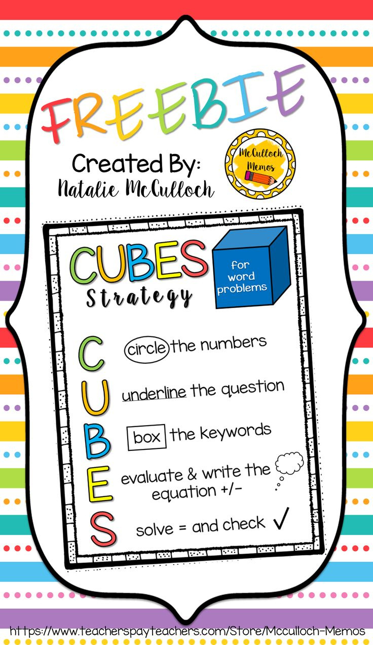 Cubes Poster regarding Free Printable Cubes Math Strategy