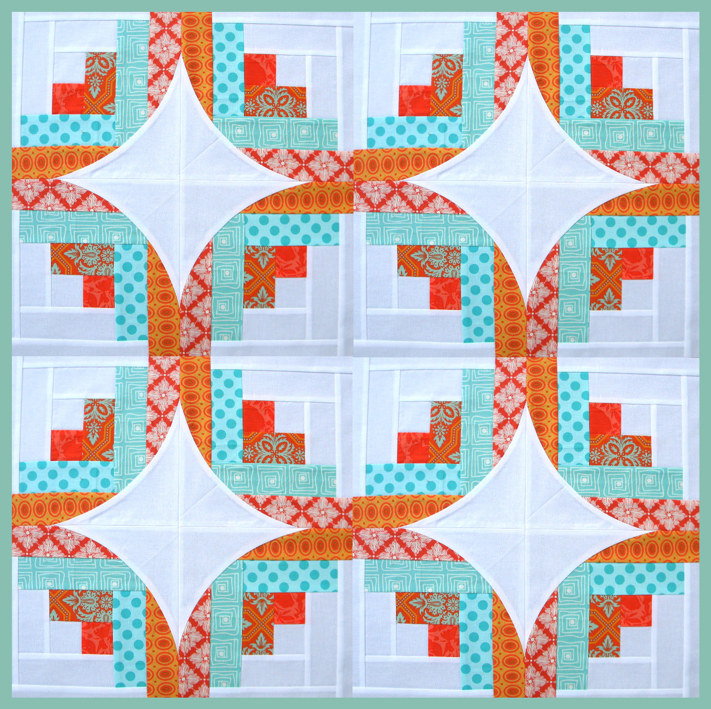 Curve It Up&amp;quot; Log Cabin in Printable Curved Log Cabin Quilt Pattern Free