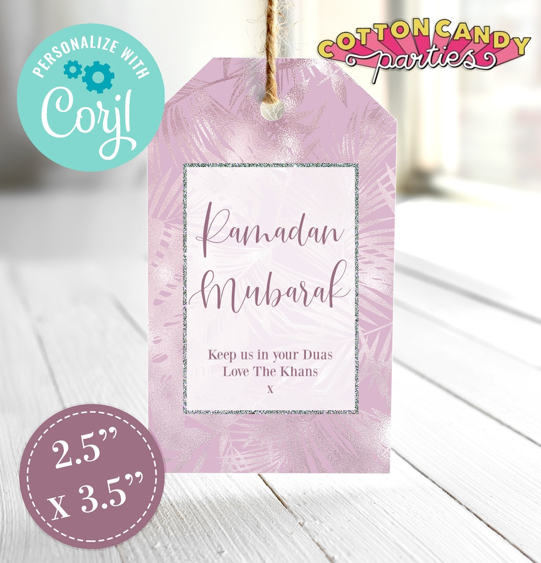 Custom Ramadan Mubarak Gift Tags, Ramadan Gift Tags, Custom pertaining to Ramadan Mubarak Gift Tags Printable