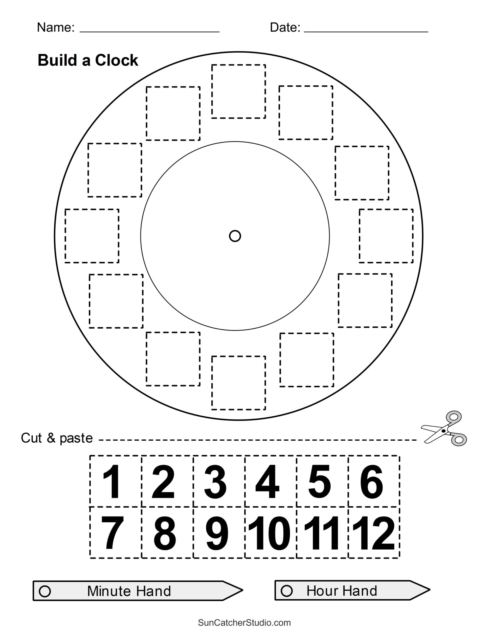 Cut And Paste Worksheets (Printable Activities For Kids) – Free regarding Printable Cut and Paste Time Worksheet