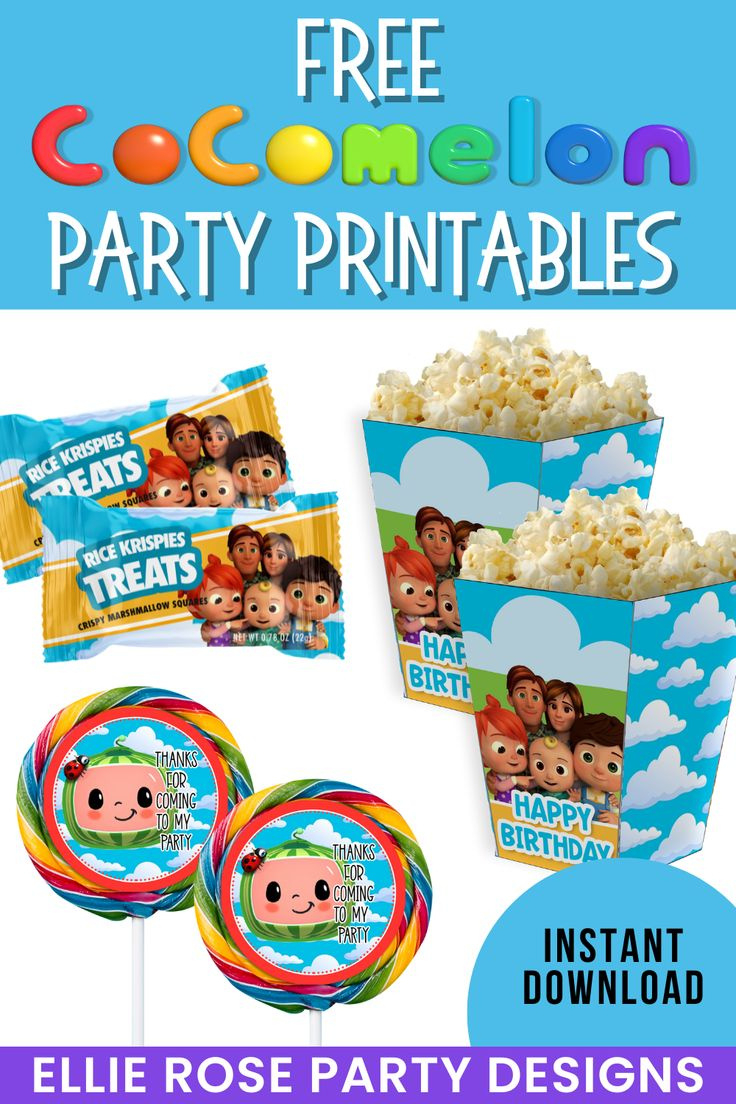Пин На Доске Best Party Ideas On Pinterest pertaining to Cocomelon Free Printables