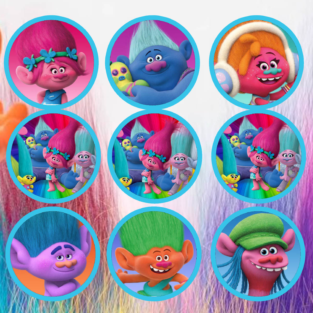 Daisy Celebrates: Trolls Movie Birthday Party Printable Files with regard to Trolls Party Printables Free