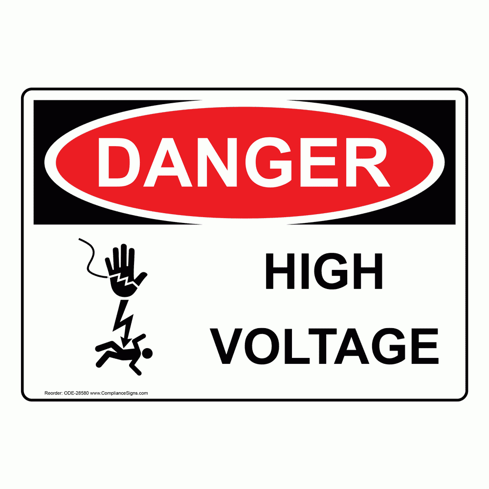 Danger Sign - High Voltage - Osha throughout Danger High Voltage Sign Printable