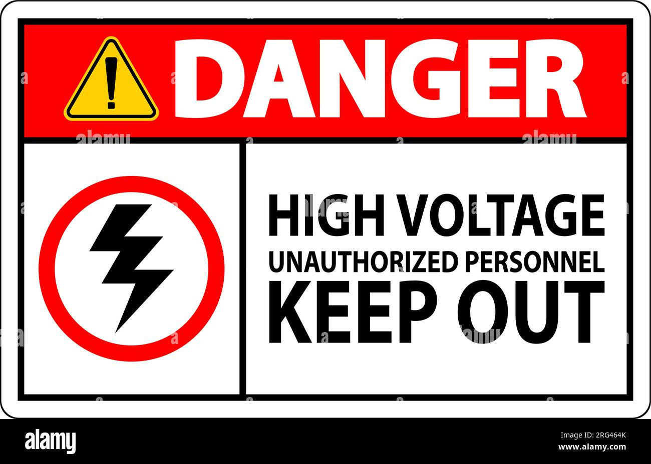 Danger Sign High Voltage Unauthorized Personnel Keep Out Stock inside Danger High Voltage Sign Printable