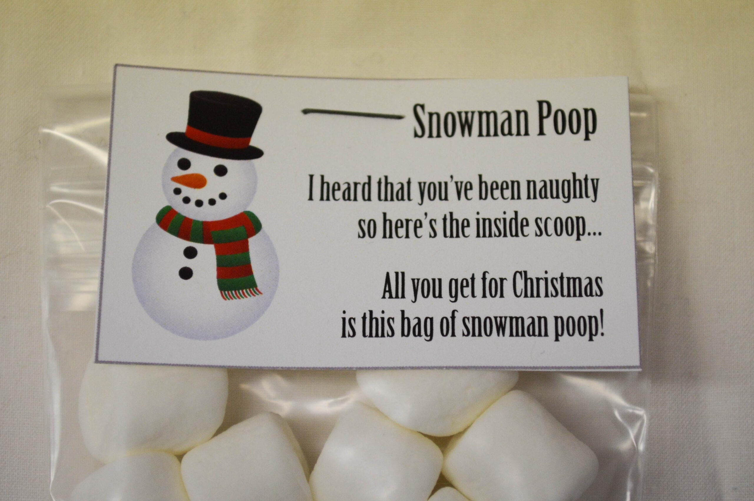 Digital Version - Snowman Poop Poem Tag - Download/Printable Pdf regarding Snowman Poop Poem Printable Free