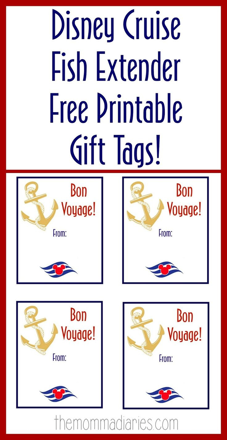 Disney Cruise Fish Extender Printable Gift Tags with regard to Free Printable Fish Extender Tags