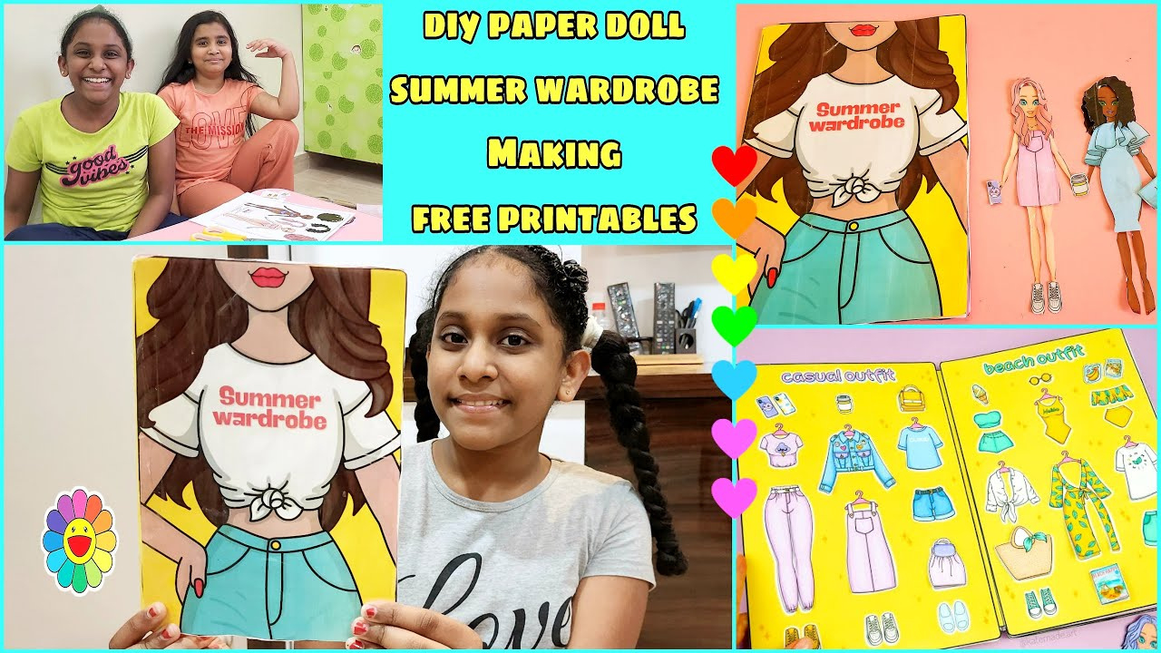Diy Paper Doll Summer Wardrobe 🤩 ⭐ Quiet Book Made With Paper /Free Printables/Kate Made Easy Crafts pertaining to Katemade Free Printable