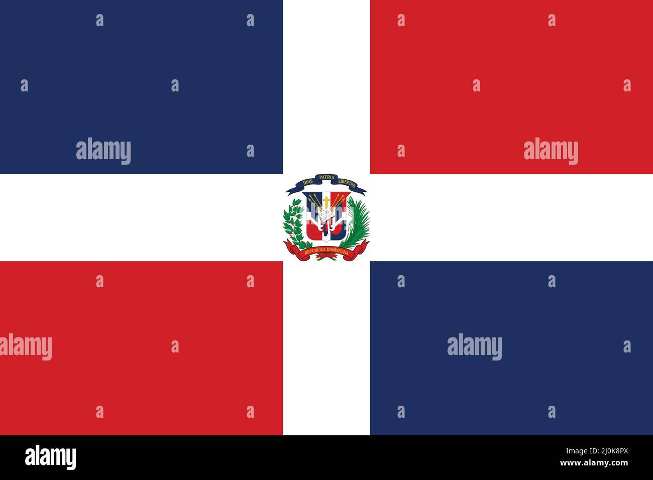 Dominican Republic Flag Stock-Vektorgrafiken Kaufen - Alamy in Printable Dominican Republic Flag
