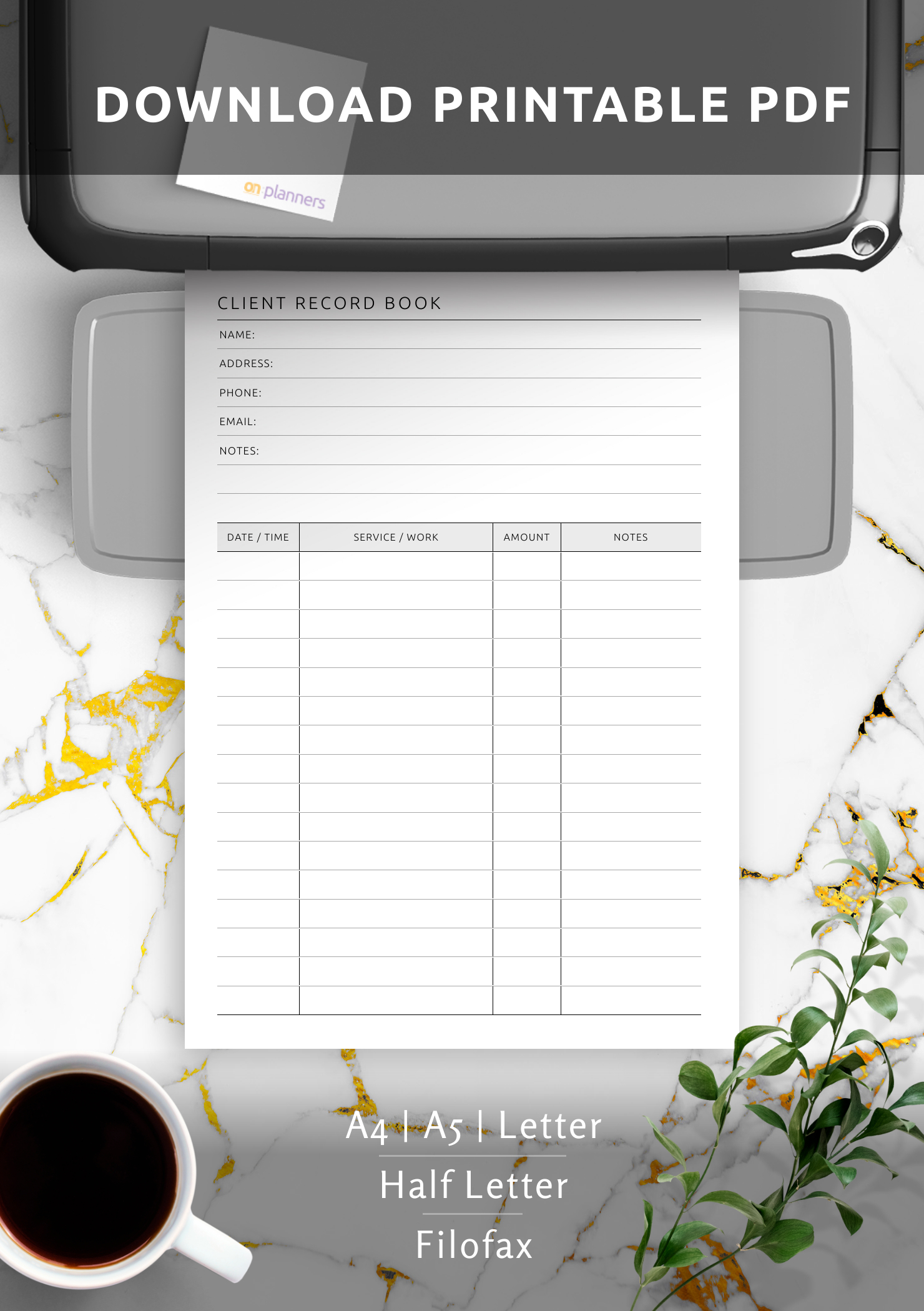 Download Printable Client Record Book Template Pdf with regard to Free Printable Eyelash Extension Client Record Cards