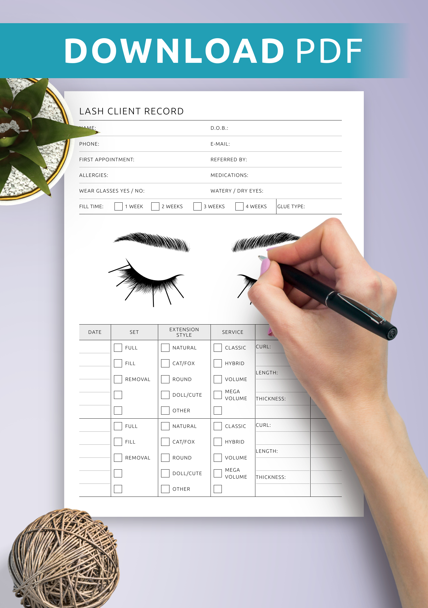 Download Printable Lash Client Record Pdf for Free Printable Eyelash Extension Client Record Cards
