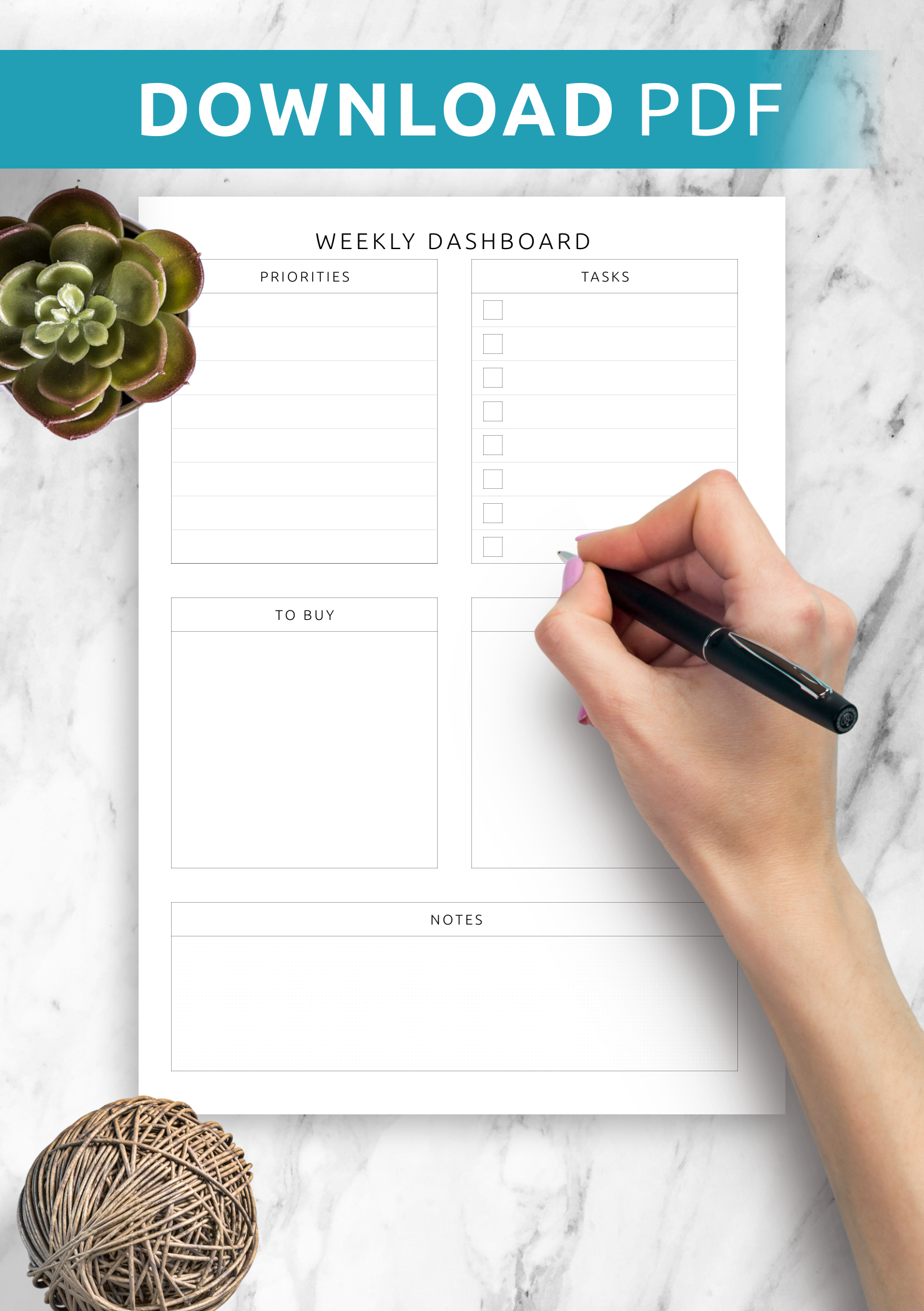 Download Printable Weekly Dashboard Template Pdf for Free Planner Dashboard Printable