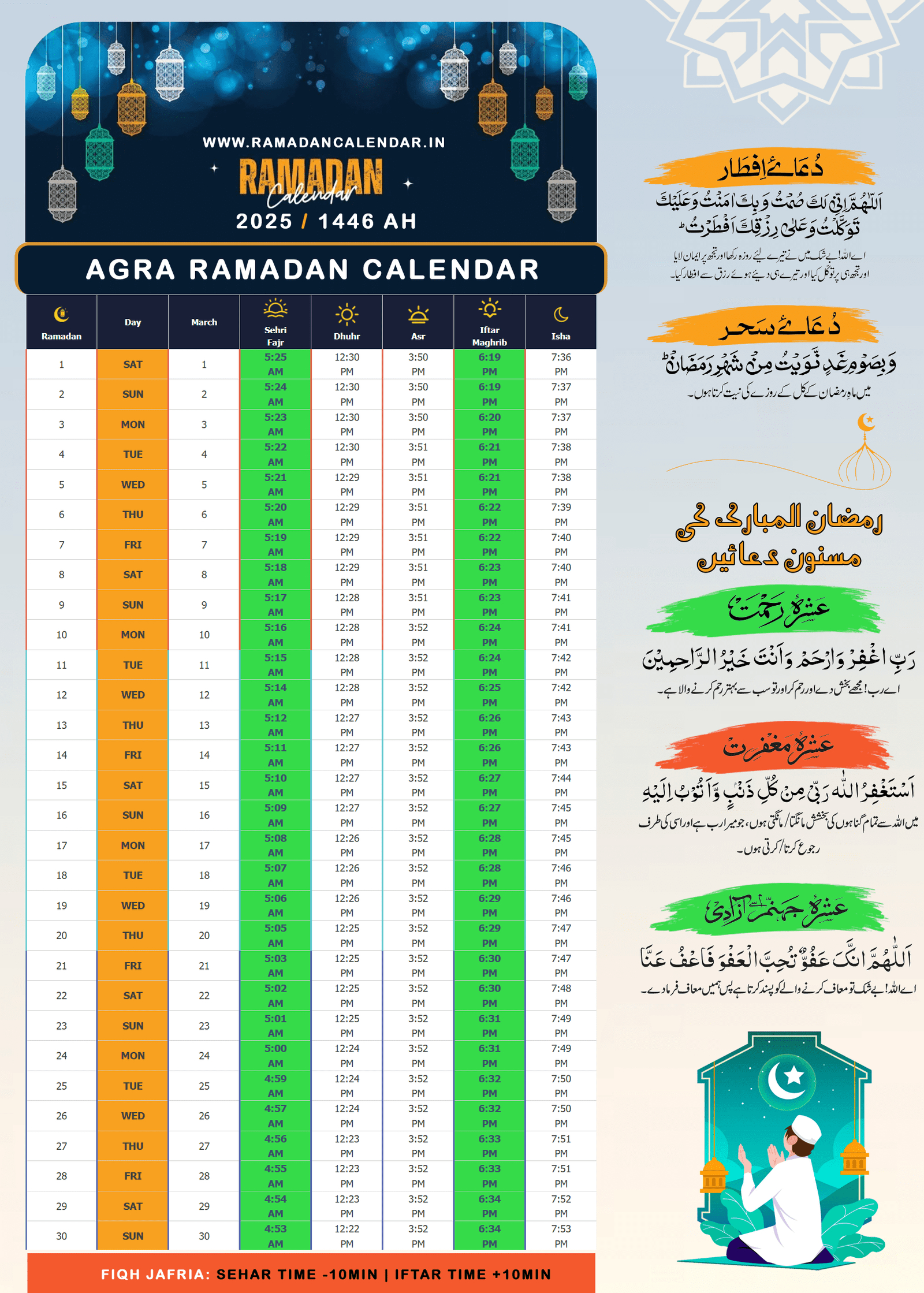 Download Ramadan Calendar 2025 inside Printable Calendar Ramadan 2025