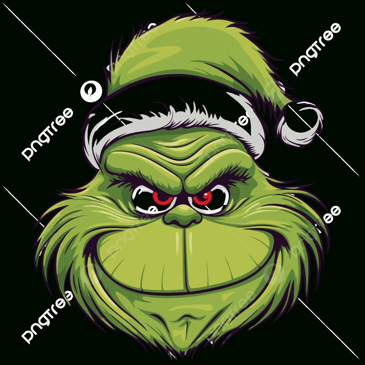 Druckbare Grinch Gesicht Clipart Vektor, Im Stil Des Farbigen throughout Free Printable Grinch Clipart