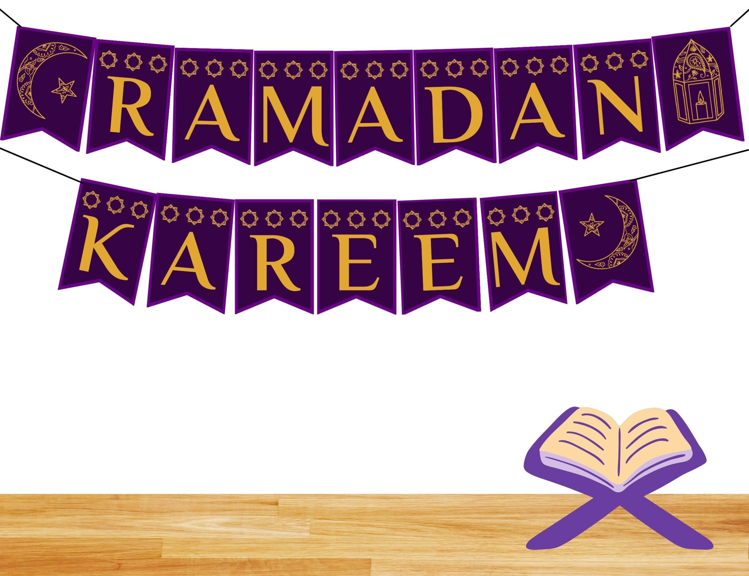 Druckbare Ramadan Kareem Banner | Ramadan Girlande | Sofortiger within Ramadan Kareem Printable