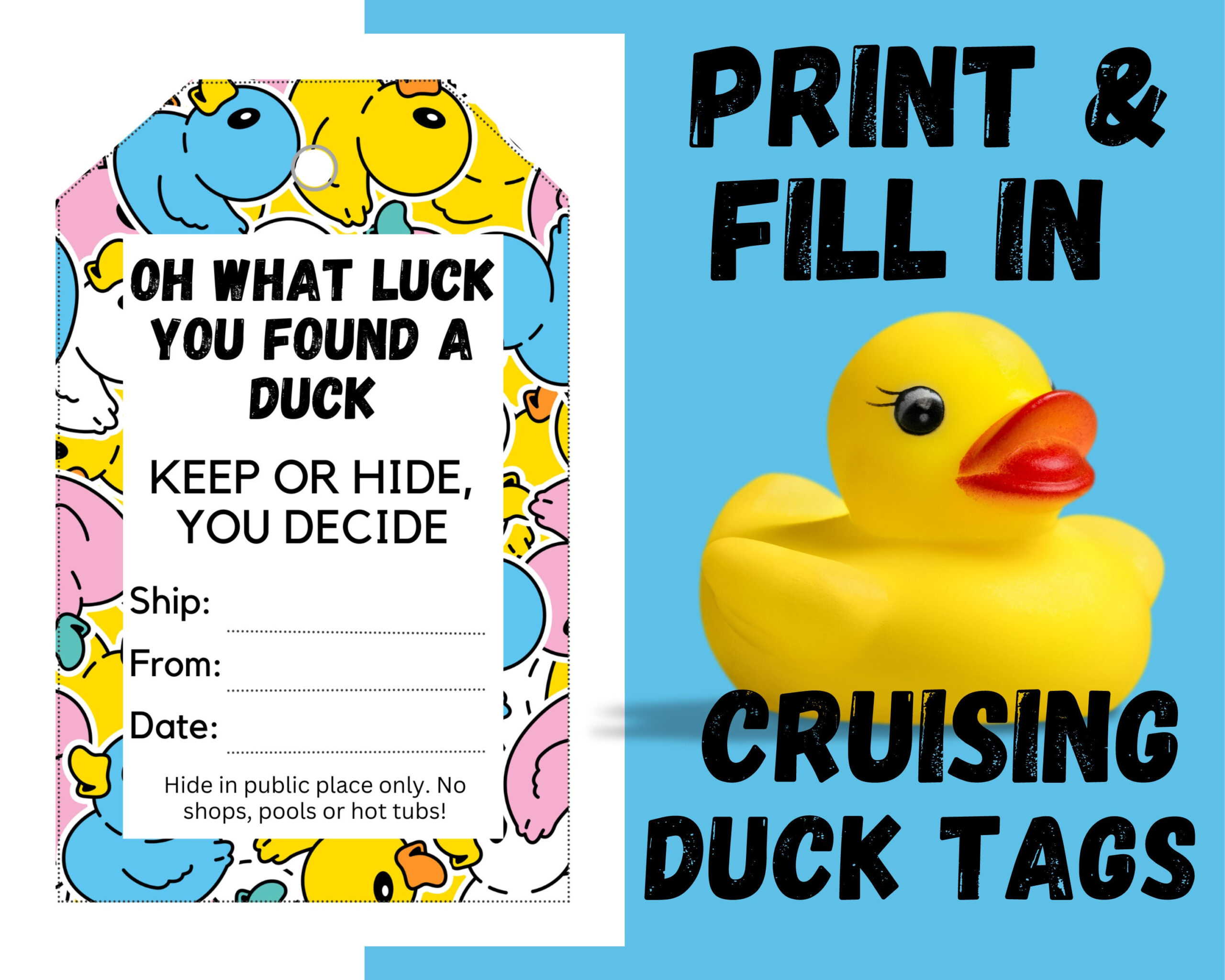 Duck Tags | Kreuzende Enten | Rubber Duck Tag | Cruising Duck pertaining to Printable Editable Free Printable Cruising Duck Tags