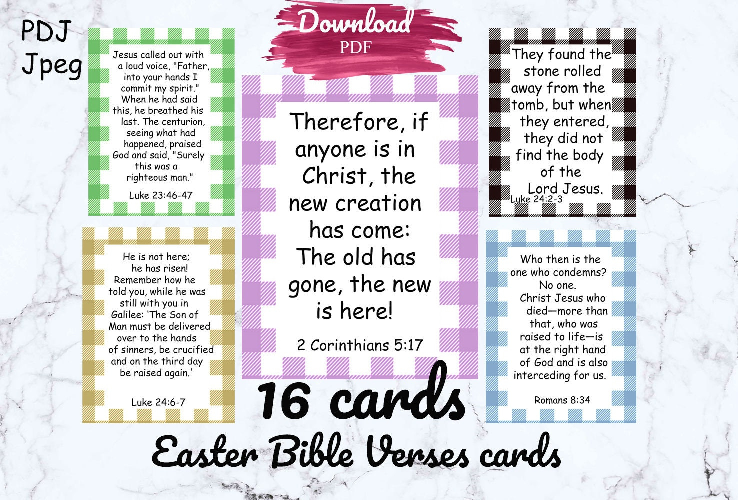 Easter Bible Verse Cards, Easter Christian Cards, Christian for Printable Easter Verses For Cards
