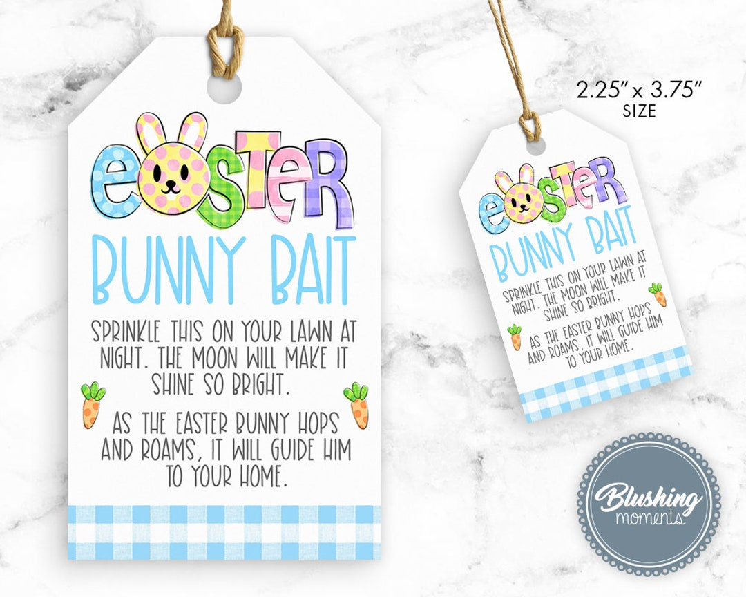 Easter Bunny Bait Food-Printable Tags-Easter Activty For Kids inside Bunny Bait Printable Tags