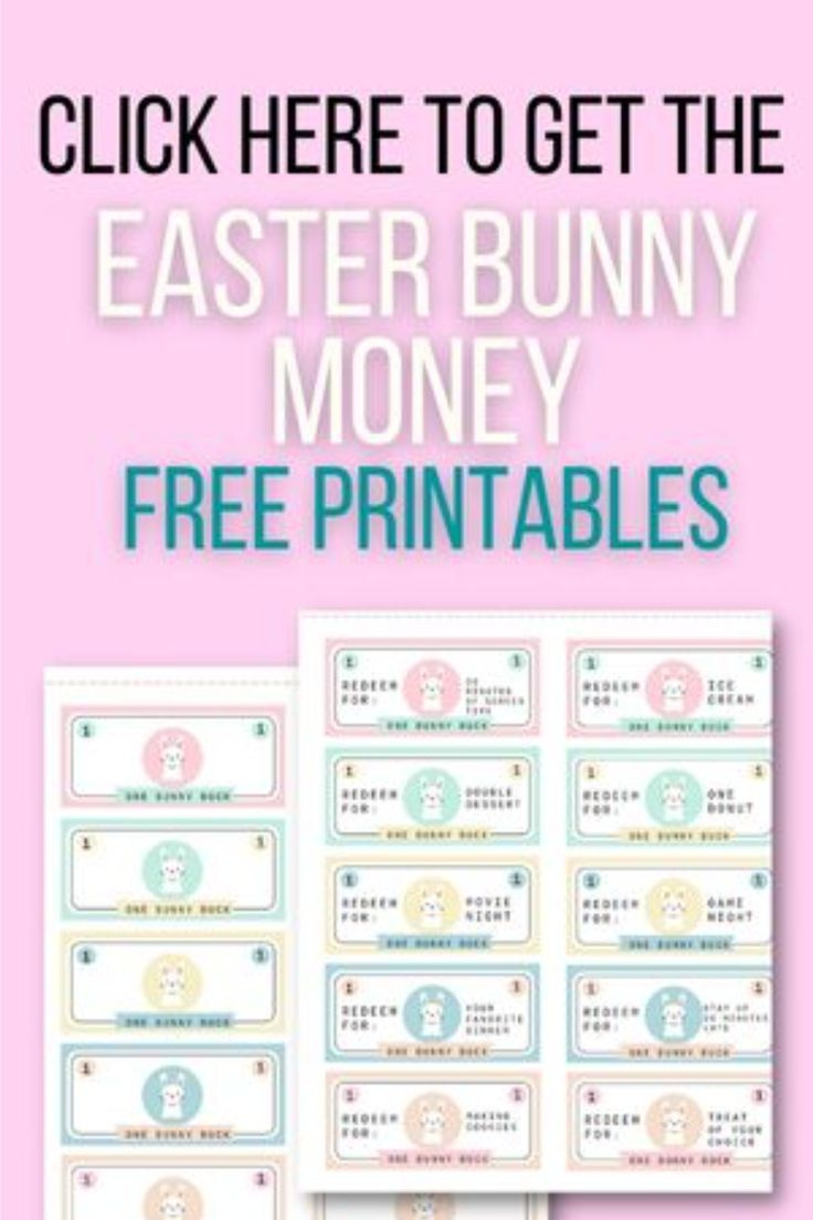 Easter Bunny Bucks – Free Printable with regard to Bunny Money Free Printable