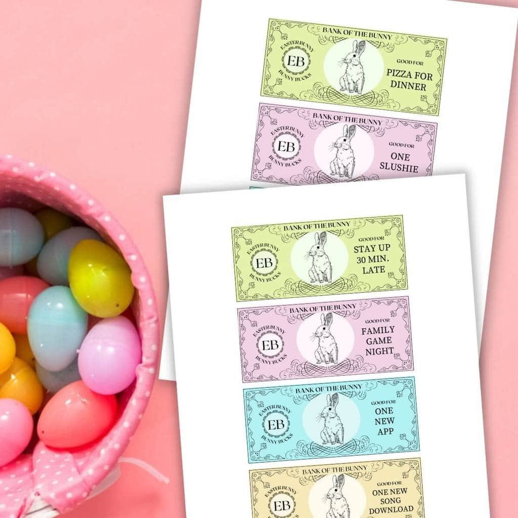 Easter Bunny Money For Easy Egg Fillers - Printable Coupons! inside Free Printable Easter Bunny Money