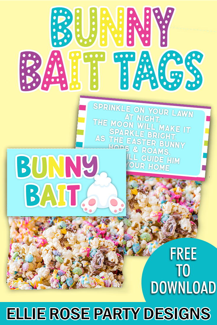 Easter Bunny Printable Tags | Ellierosepartydesigns pertaining to Bunny Bait Printable Tags