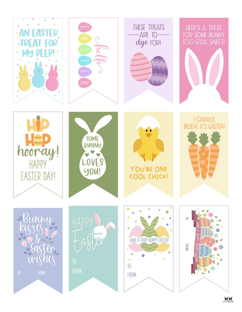 Easter Tags - 300 Free Printable Gift Tags | Printabulls regarding Print Free Happy Easter Tags Free Printable