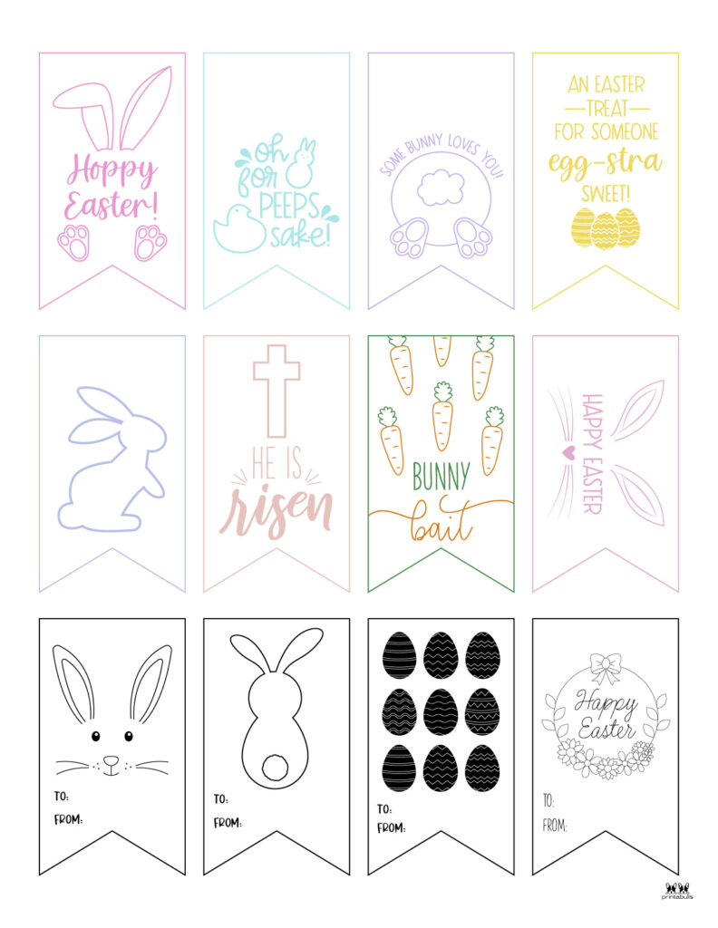 Easter Tags - 300 Free Printable Gift Tags | Printabulls within Free Printable Happy Easter Tags