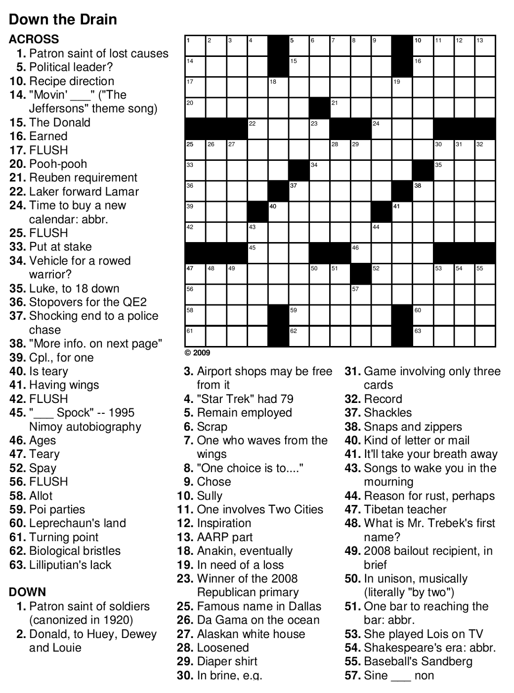 Easy Crosswords Printable For Your Convenience! - Worksheets Library inside Free Printable Crosswords For Seniors