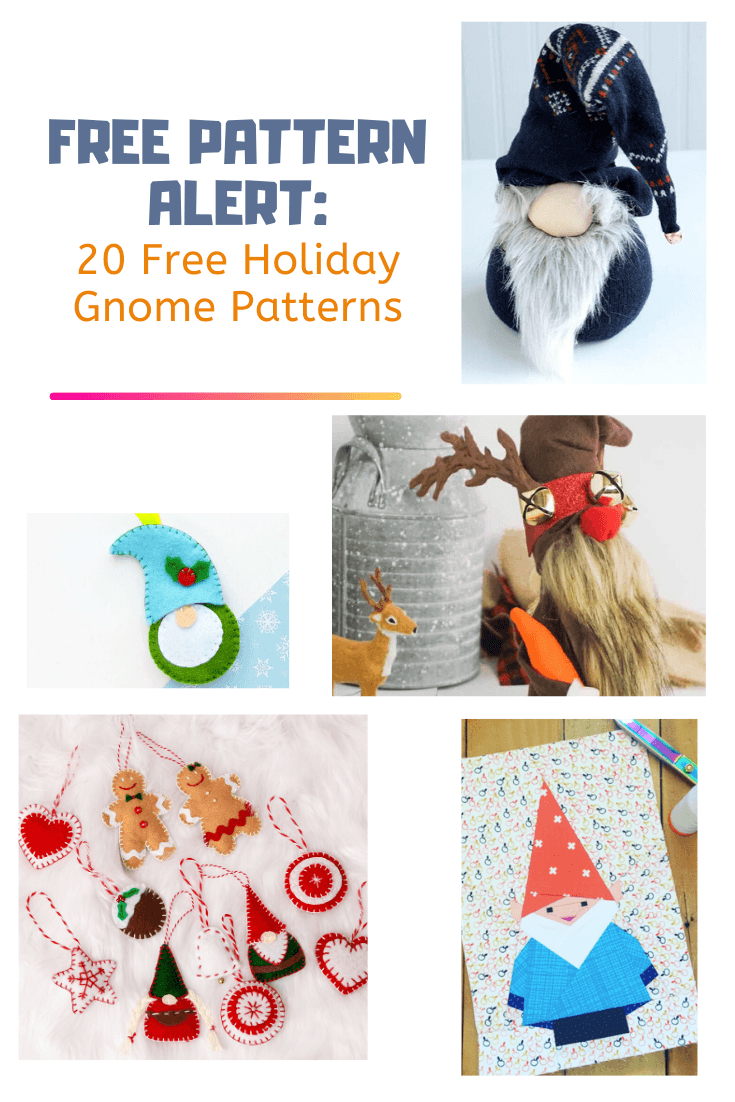 Easy Free Sewing Patterns: 20 Free Holiday Gnome Patterns - On The regarding Printable Nordic Gnome Pattern Free