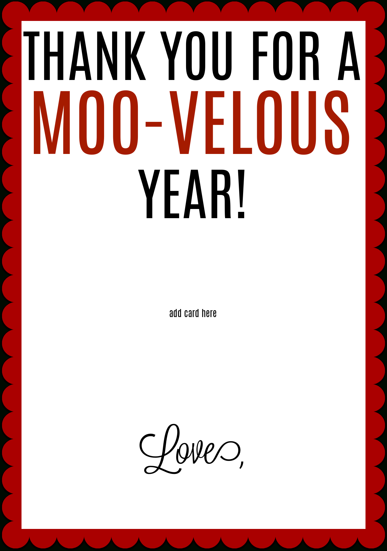 Easy Teacher Gift Idea {Chick-Fil-A Gift Card Free Printable for Chick Fil a Teacher Appreciation Printable Free