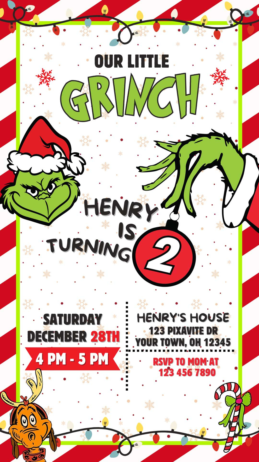 Free Printable Grinch Invitation Template FREE Printable HQ Free Printable Grinch Invitation Template FREE Printable HQ