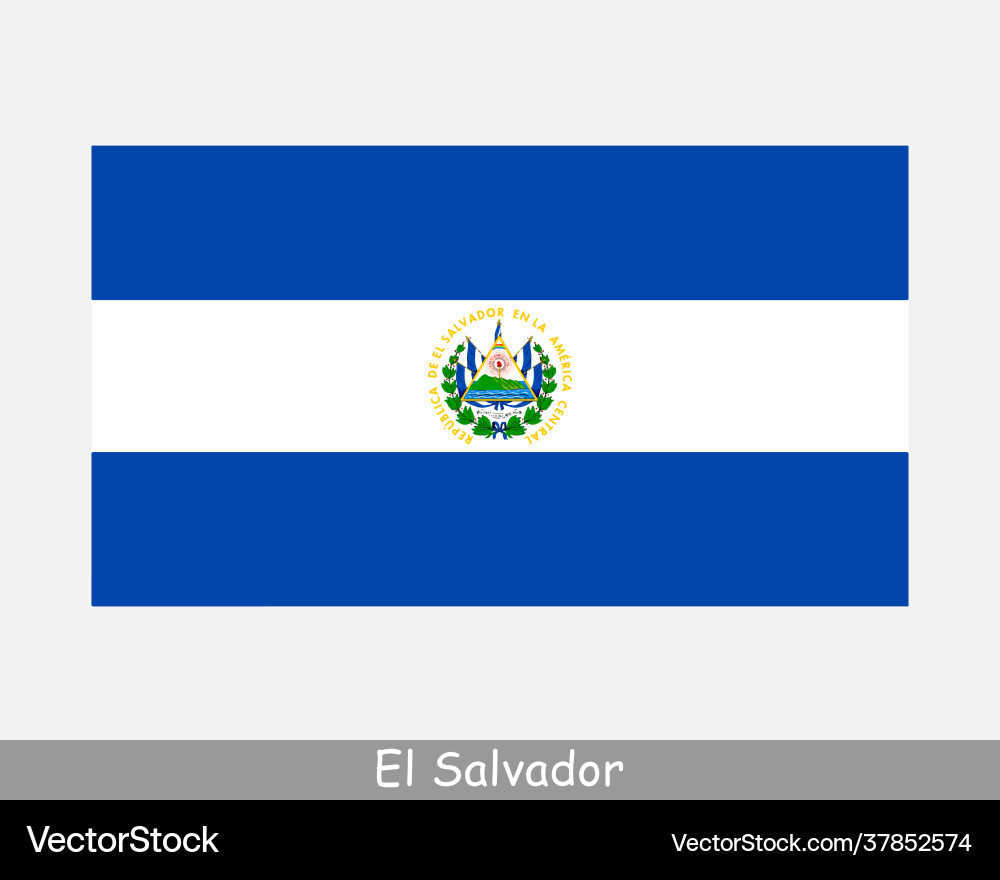 El Salvador Salvador Country National Flag Icon Vektorbild for El Salvador Flag Printable