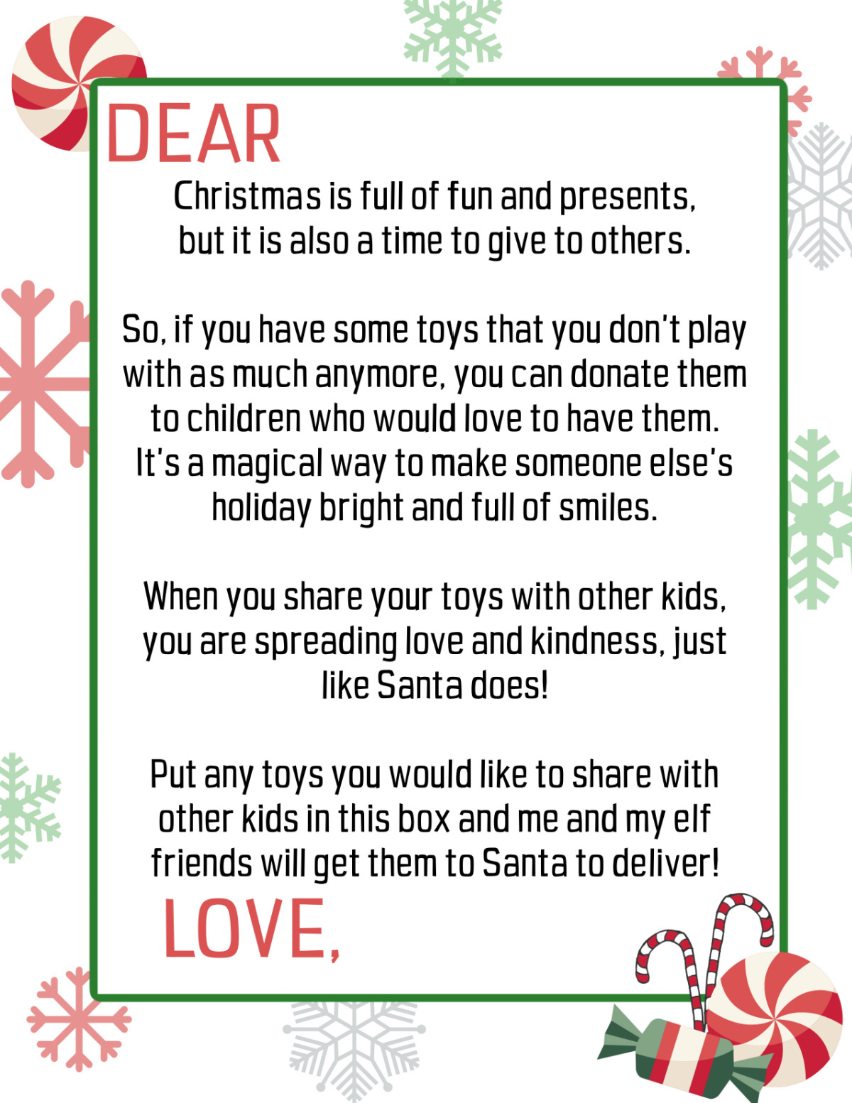 Elf Donate Toys Letter Free Printable regarding Free Printable Elf on the Shelf Donate Toys Letter