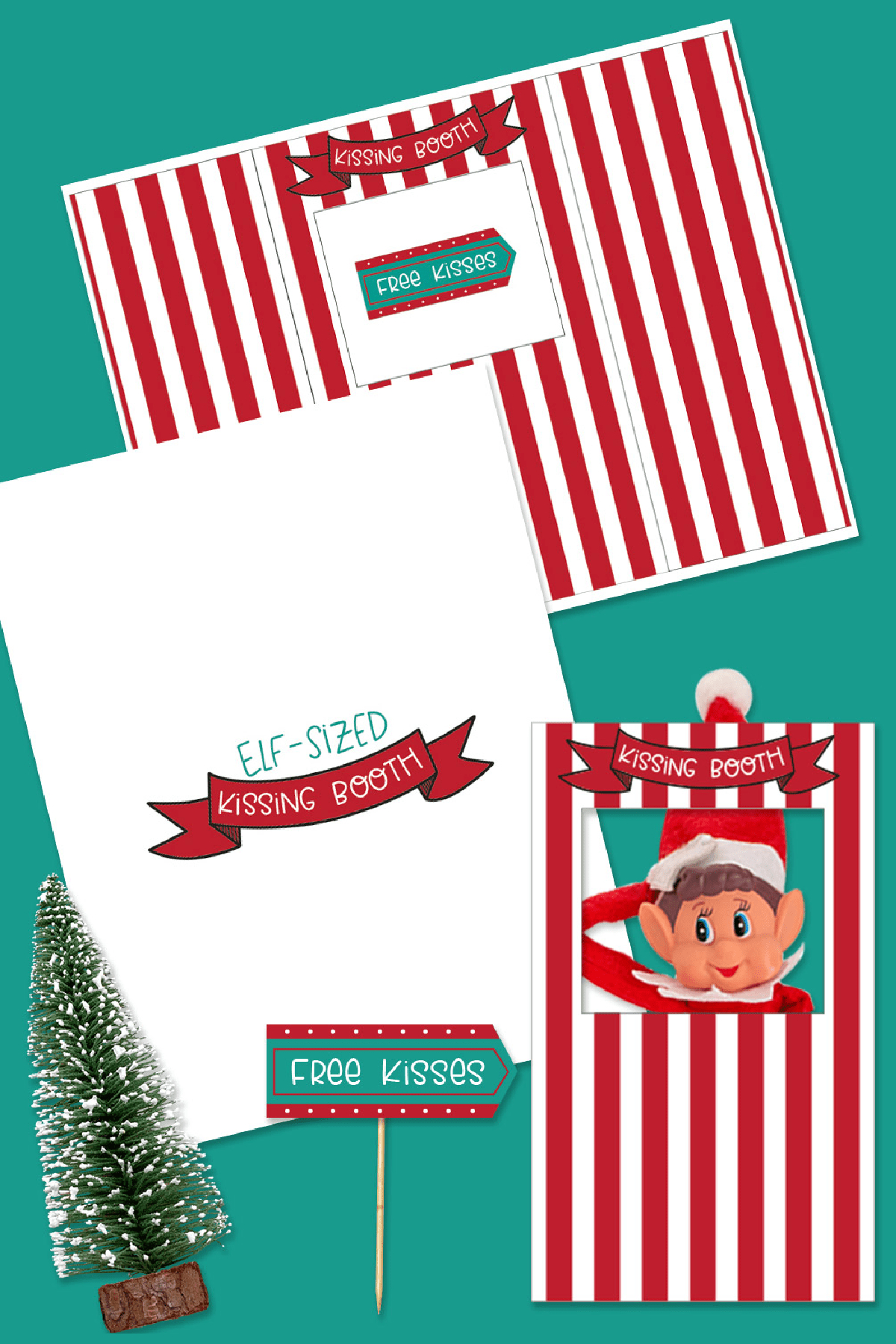 Elf On The Shelf Kissing Booth (Free Printable) - Fun Money Mom in Free Printable Elf On The Shelf Kissing Booth