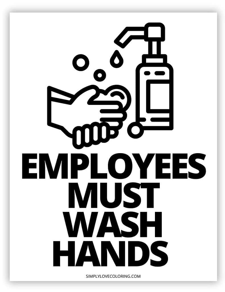 Employees Must Wash Hands Sign Printable (Free Pdf Download intended for Printable Employees Must Wash Hands Sign