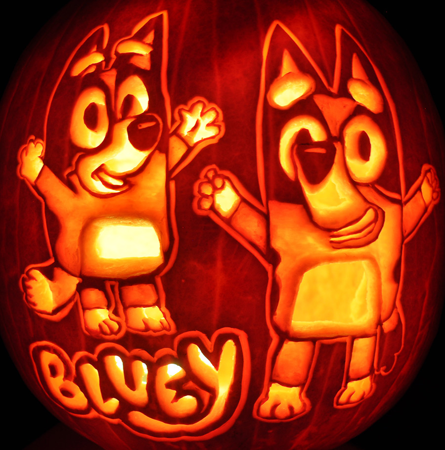 Fantasy Pumpkins intended for Bluey Pumpkin Stencil Printable Free